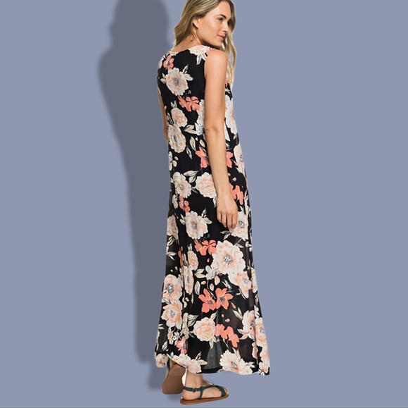 🌸🌺Roxy Flowers Crown Maxi Overlay Romper - Picture 8 of 14